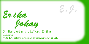 erika jokay business card